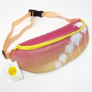 SUN SQUAD | Ombre Pink Palm Tree Cooler Hip Bag
